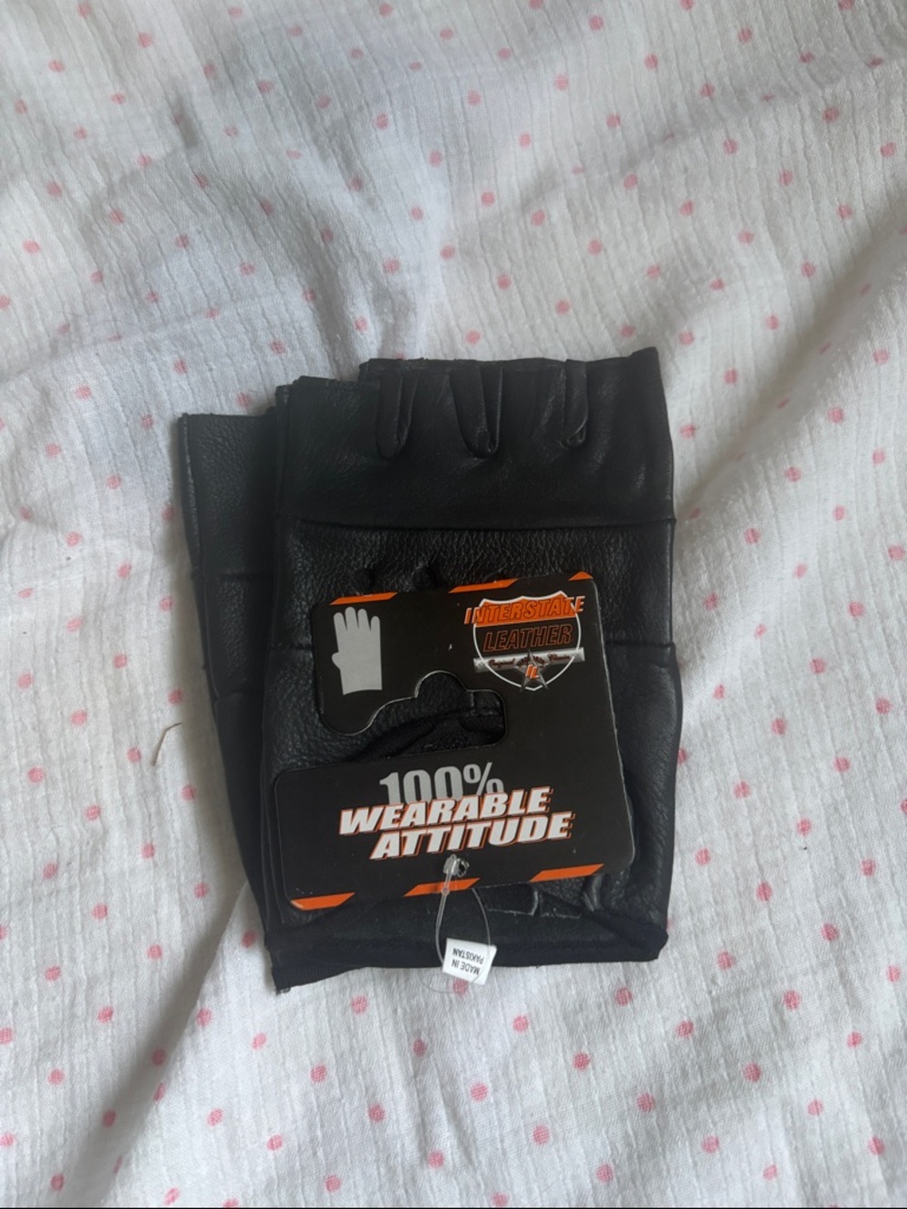 Black Fingerless Leather Gloves - 100% Wearable Attitude